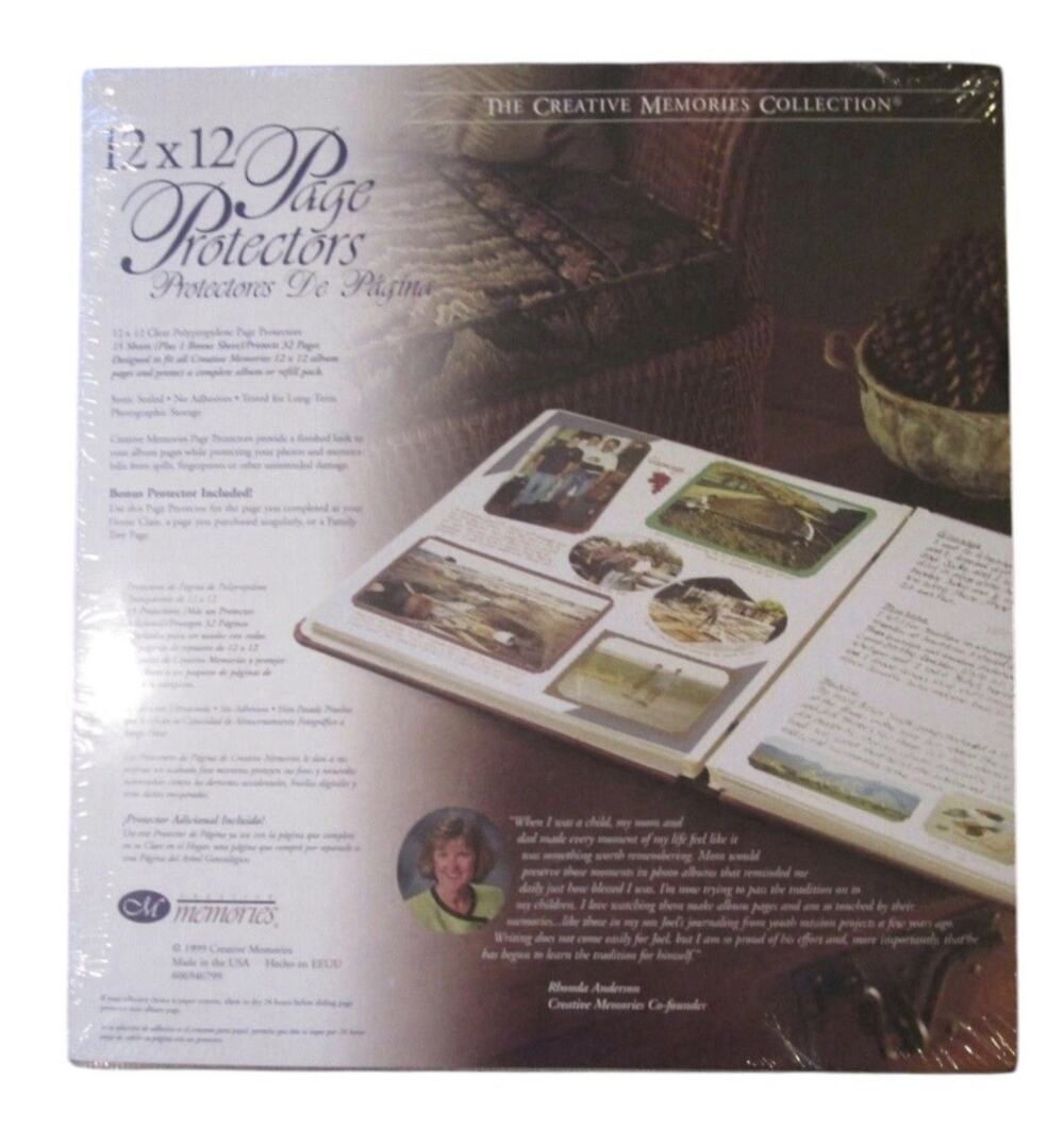 NEW Creative Memories 12x12 Page Protectors 16 Sheets Old Style 2001
